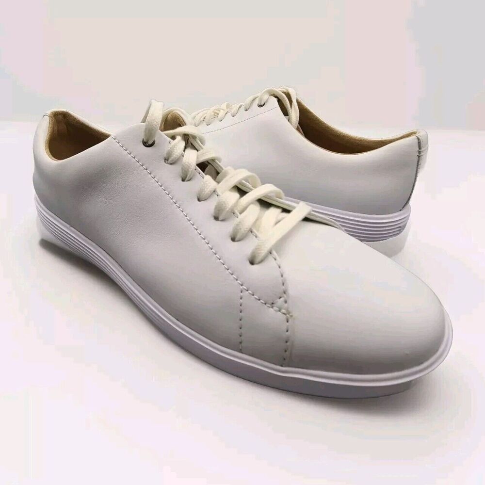 Cole Haan Grand Crosscourt II White Leather Lace-up Sneakers Women Sz 10 new